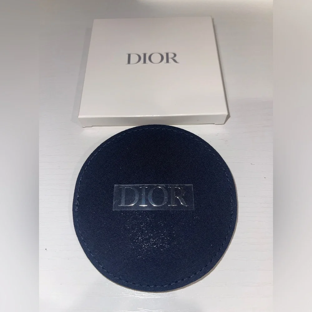 New Dior Navy Blue fabric mirror and case - Picture 7 of 10